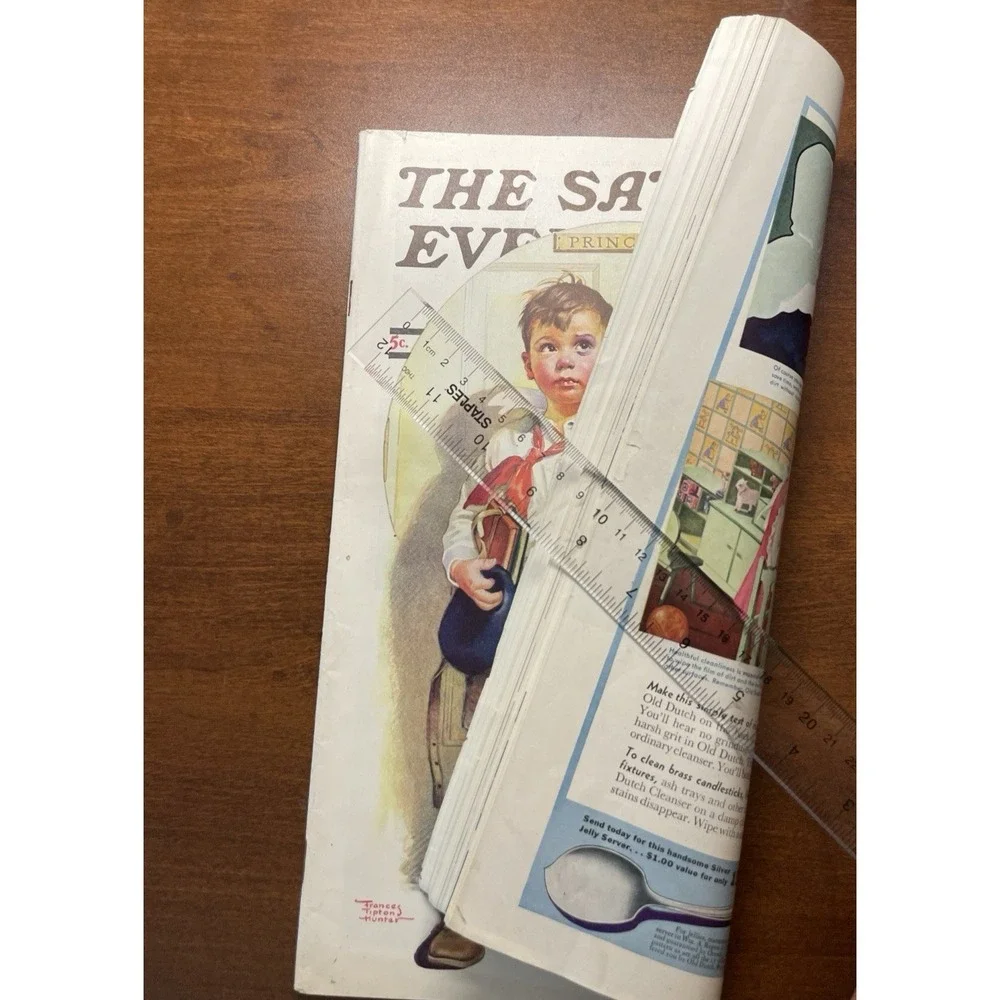 Sept.‎ 12, 1936 Boys Visit Principal's Office THE SATURDAY EVENING POST COVER